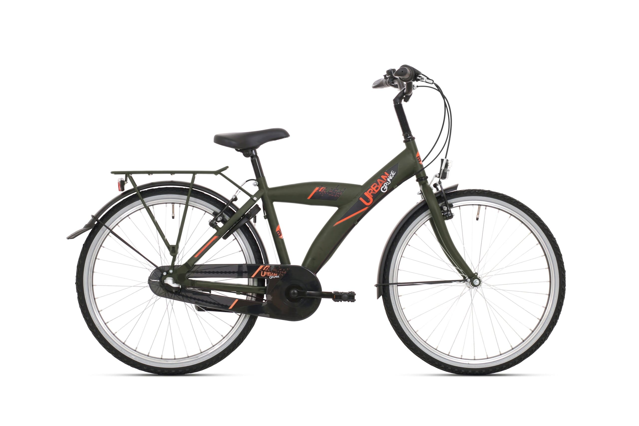 Bikefun Urban City 24" 3v — Bicicleta infantil, verde militar