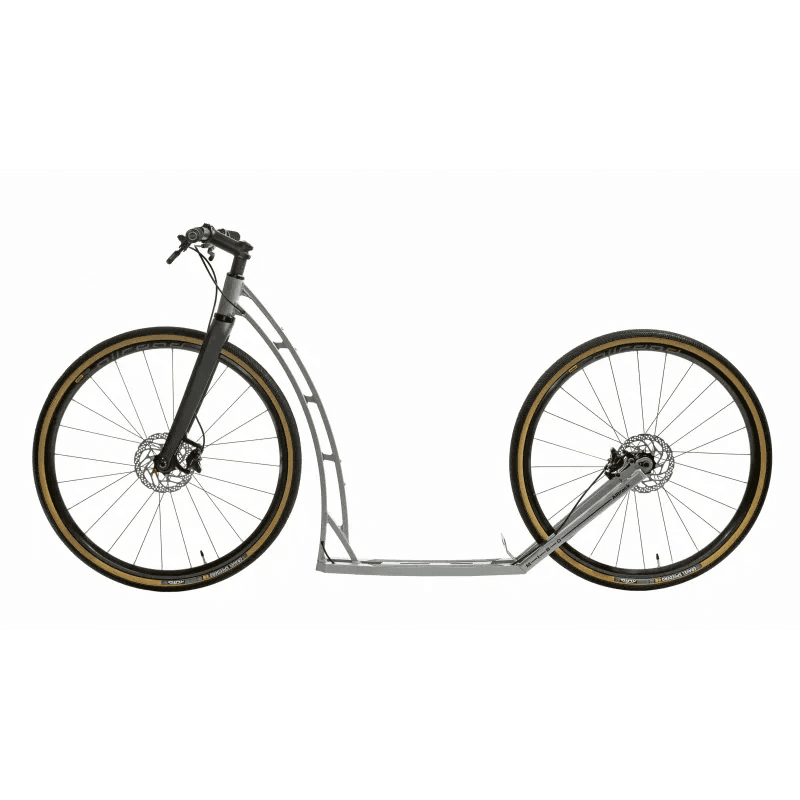 Mibo Alltrack — Patinete gravel de edición limitada, gris plata